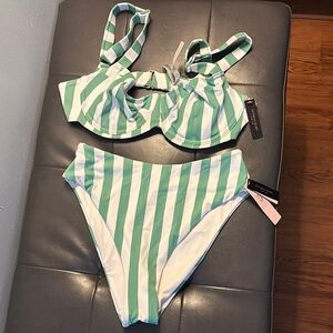 Victoria's Secret Mint and White Bikini